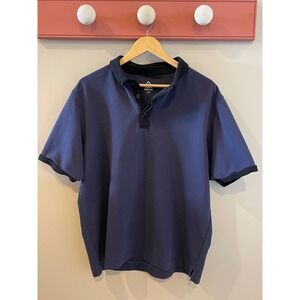 Deolax Mens XXL Polo Shirt Relaxed‎ Fit Short Sleeve Blue Casual Top